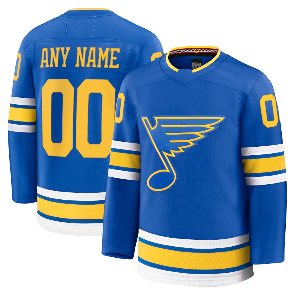STECN Custom St.L.Blues Blue Home Premium Jerseys