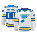 STECN Custom St.L.Blues White Away Authentic Pro Jerseys