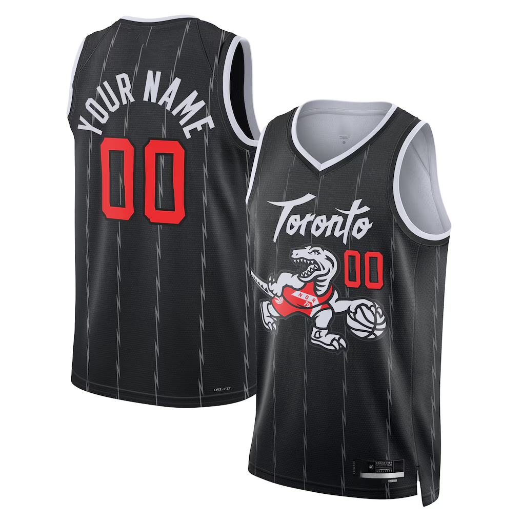 STECN Custom T.Raptors Black 2025-26 City Edition Swingman Jerseys