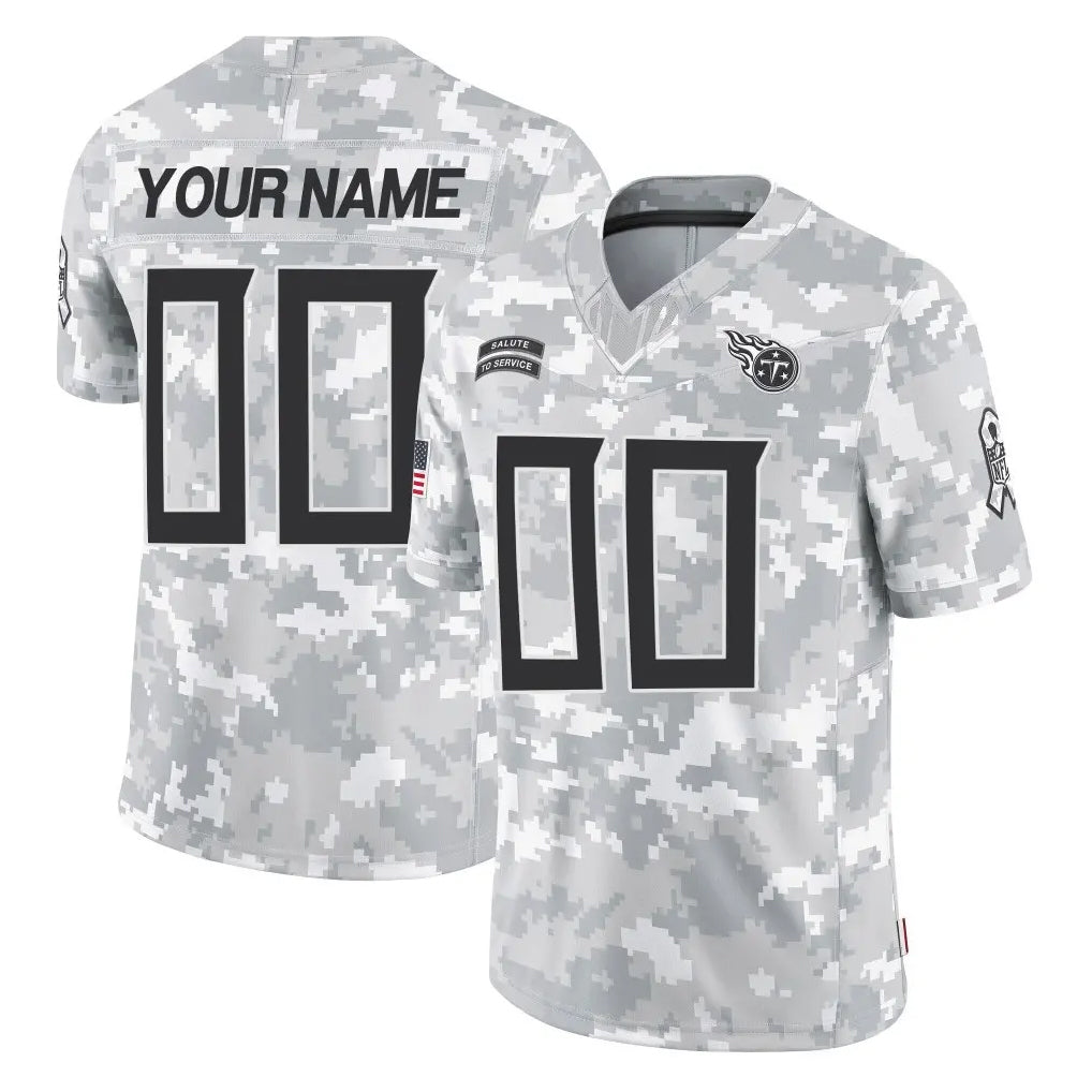 STECN Custom T.Titans Arctic Camo Limited Salute to Service Home Game Any Name & Numbers Stitched Jerseys