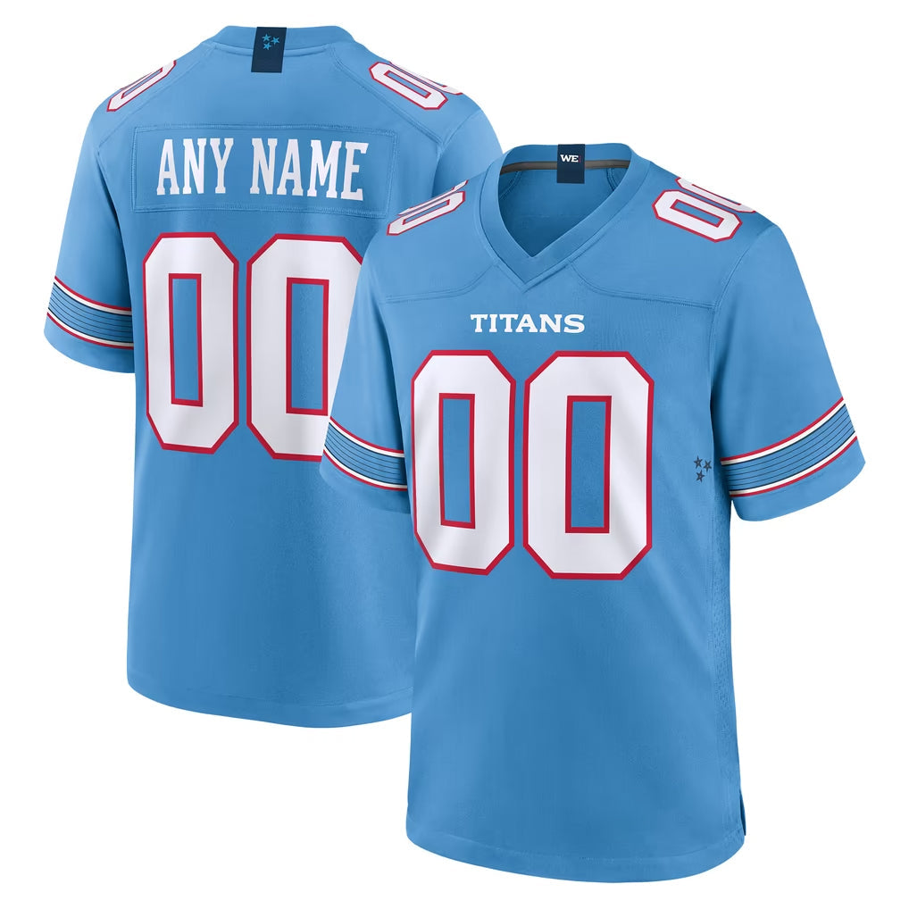 STECN Custom T.Titans Light Blue 2026 Game Home Any Name & Numbers Stitched Jerseys