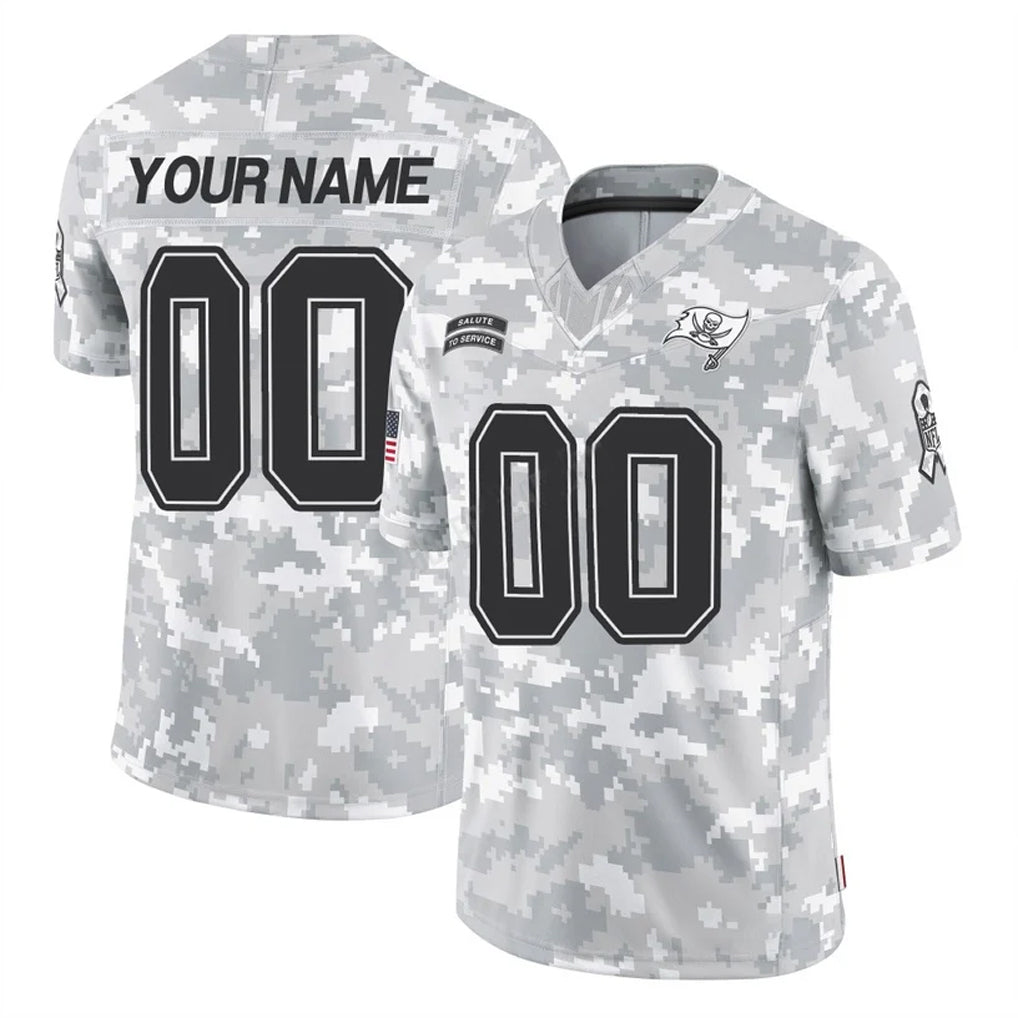 STECN Custom TB.Buccaneers Arctic Camo Limited Salute To Service Home Game Any Name & Numbers Stitched Jerseys