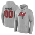 STECN Custom TB.Buccaneers Gray Pullover Hoodie Home Game Any Name & Numbers Stitched Jerseys