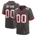 STECN Custom TB.Buccaneers Pewter Home Game Stitched Jerseys