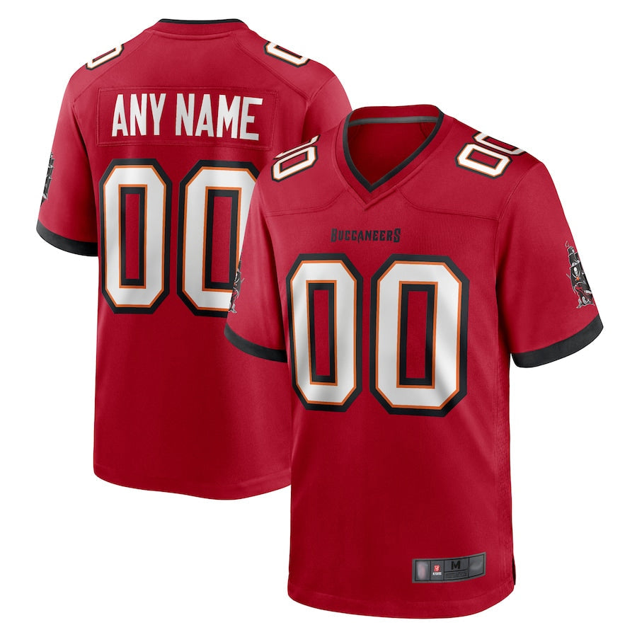 STECN Custom TB.Buccaneers Red Replica Game Stitched Jerseys