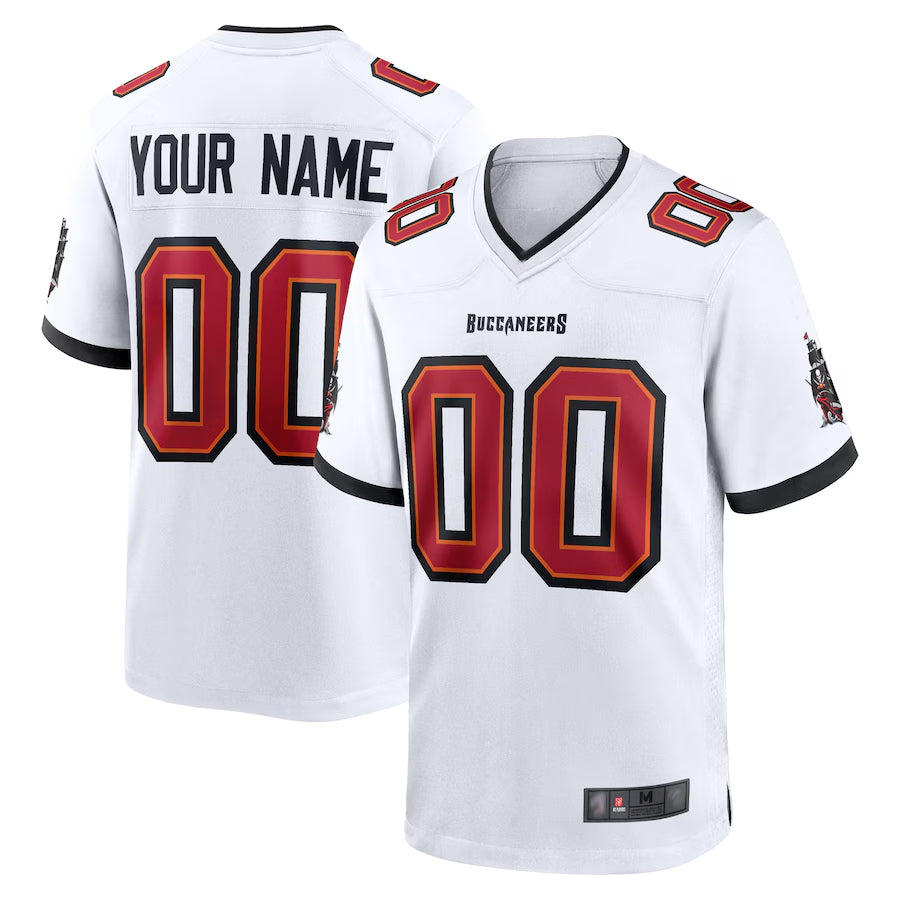 STECN Custom TB.Buccaneers White Replica Game Stitched Jerseys