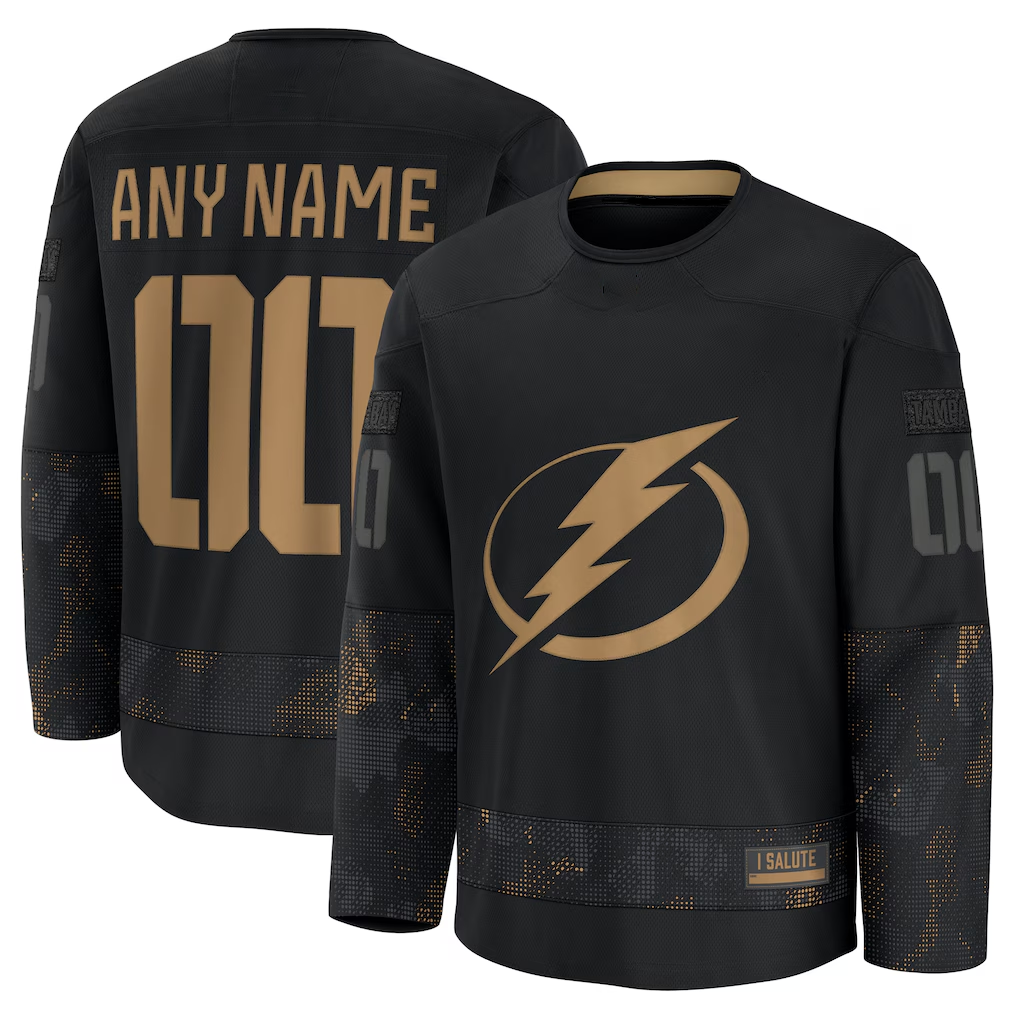 STECN Custom TB.Lightning Black 2024 Military Appreciation Practice Jerseys