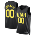 STECN Custom U.Jazz Black 2022-2023 Swingman Jerseys- Statement Edition