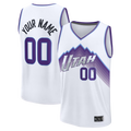 STECN Custom U.Jazz Fanatics White Fast Break Replica Jerseys - Association Edition