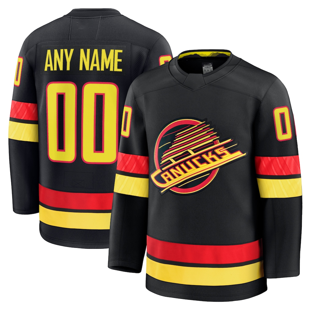 STECN Custom V.Canucks Black Alternate Premium Jerseys