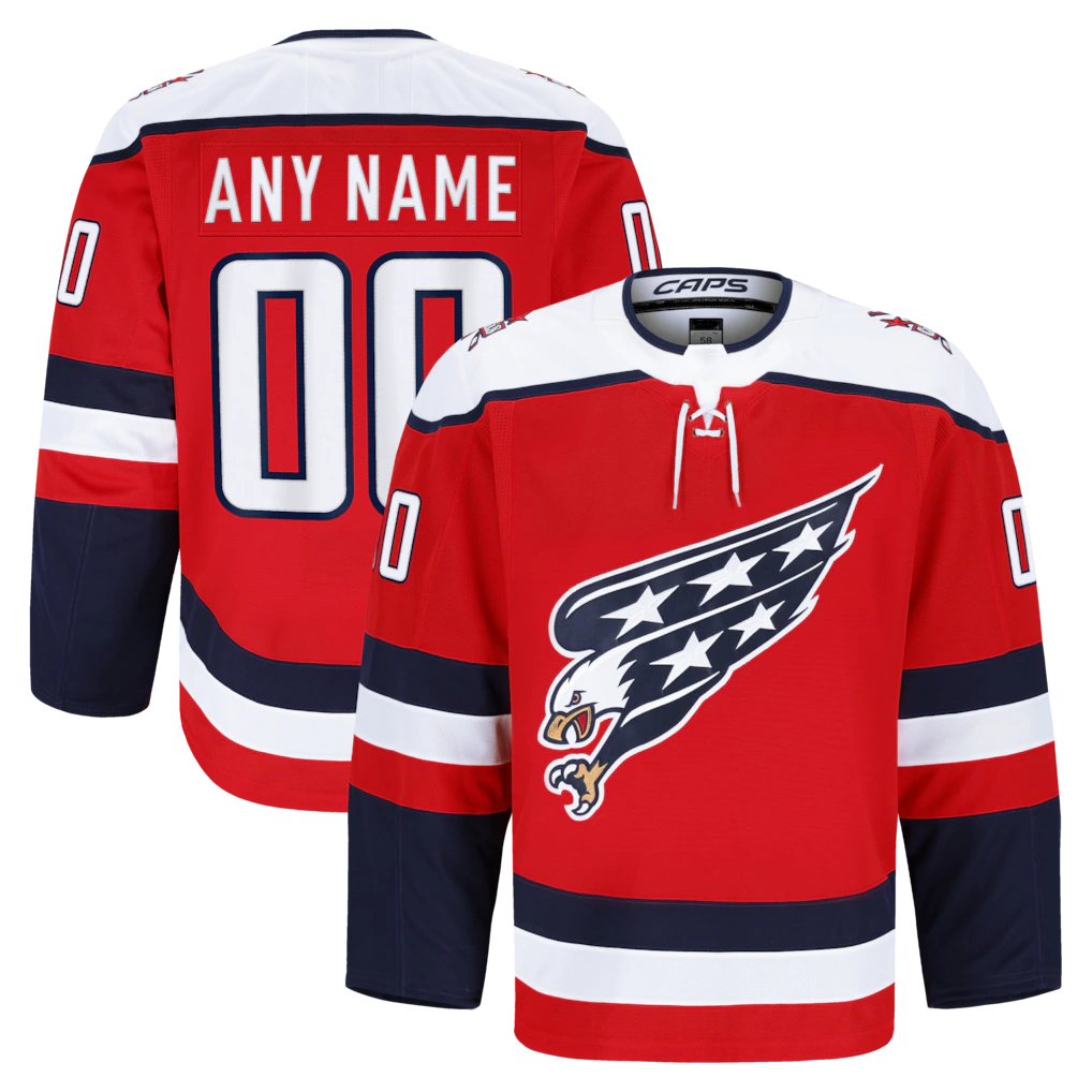 STECN Custom W.Capitals Red Alternate Authentic Pro Jerseys