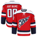 STECN Custom W.Capitals Red Alternate Authentic Pro Jerseys