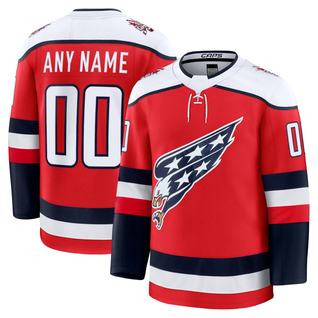 STECN Custom W.Capitals Red Alternate Premium Jerseys