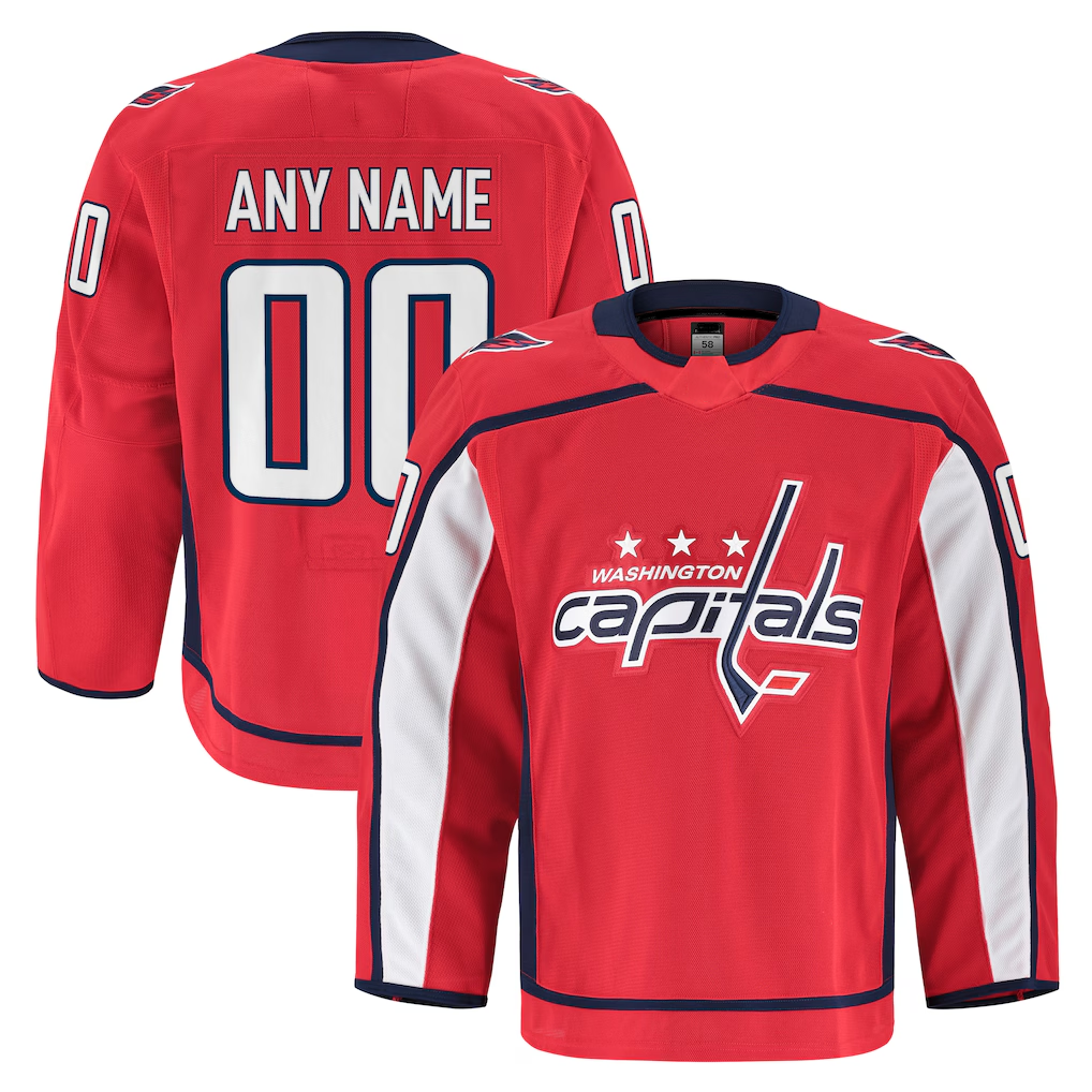 STECN Custom W.Capitals Red Home Authentic Pro Jerseys