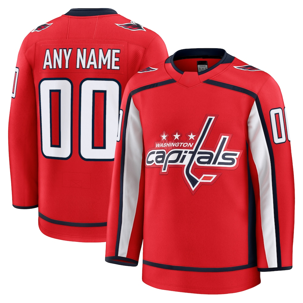 STECN Custom W.Capitals Red Home Premium Jerseys