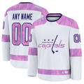 STECN Custom W.Capitals White 2024 Hockey Fights Cancer Practice Jerseys