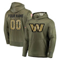 STECN Custom W.Commanders Olive Salute to Service Pullover Hoodie Limited Home Game Any Name & Numbers Stitched Jerseys