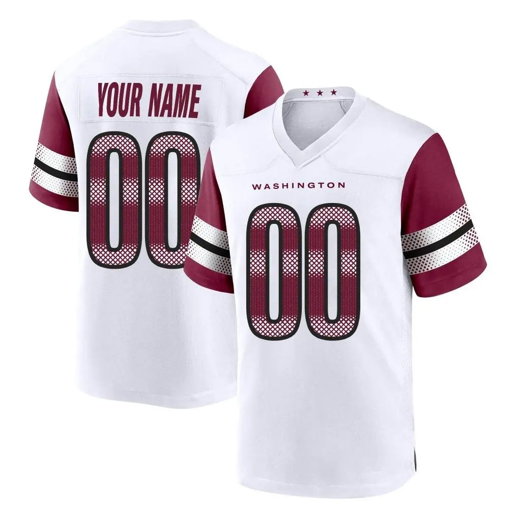 STECN Custom W.Commanders White Game Home Any Name & Numbers Stitched Jerseys