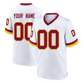 STECN Custom W.Commanders White Home Game Any Name & Numbers Stitched Jerseys