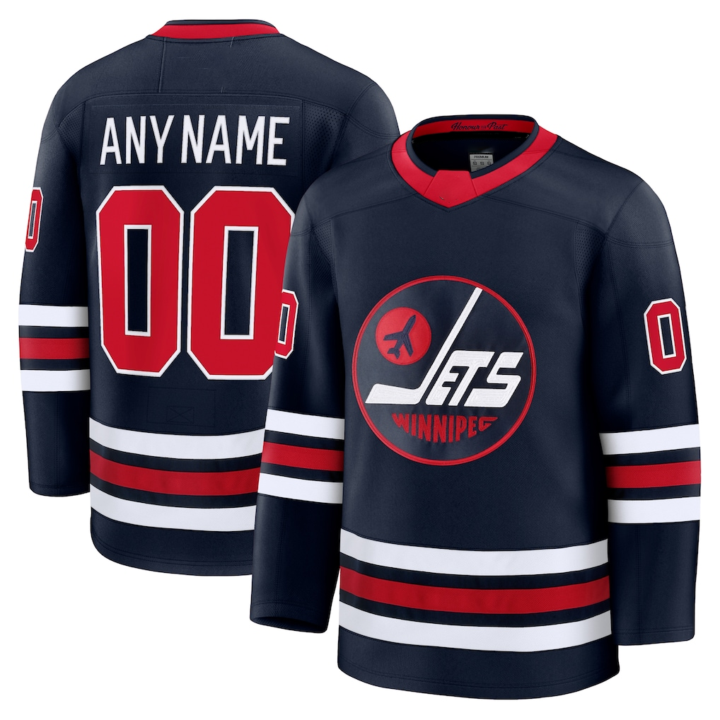 STECN Custom W.Jets Navy Alternate Premium Jerseys