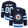 STECN Custom W.Jets Navy Home Authentic Pro Jerseys