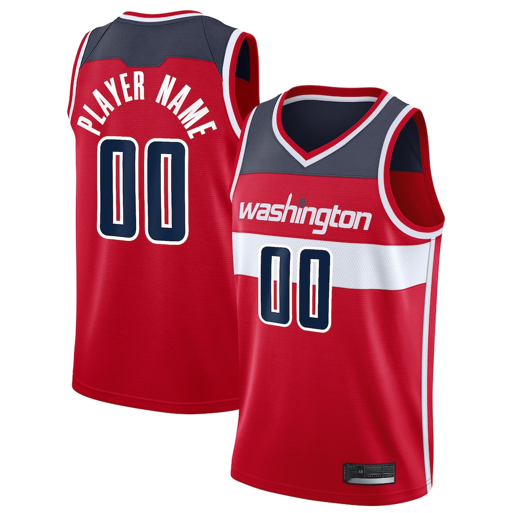 STECN Custom W.Wizards Red 2020-21 Swingman Jerseys - Icon Edition