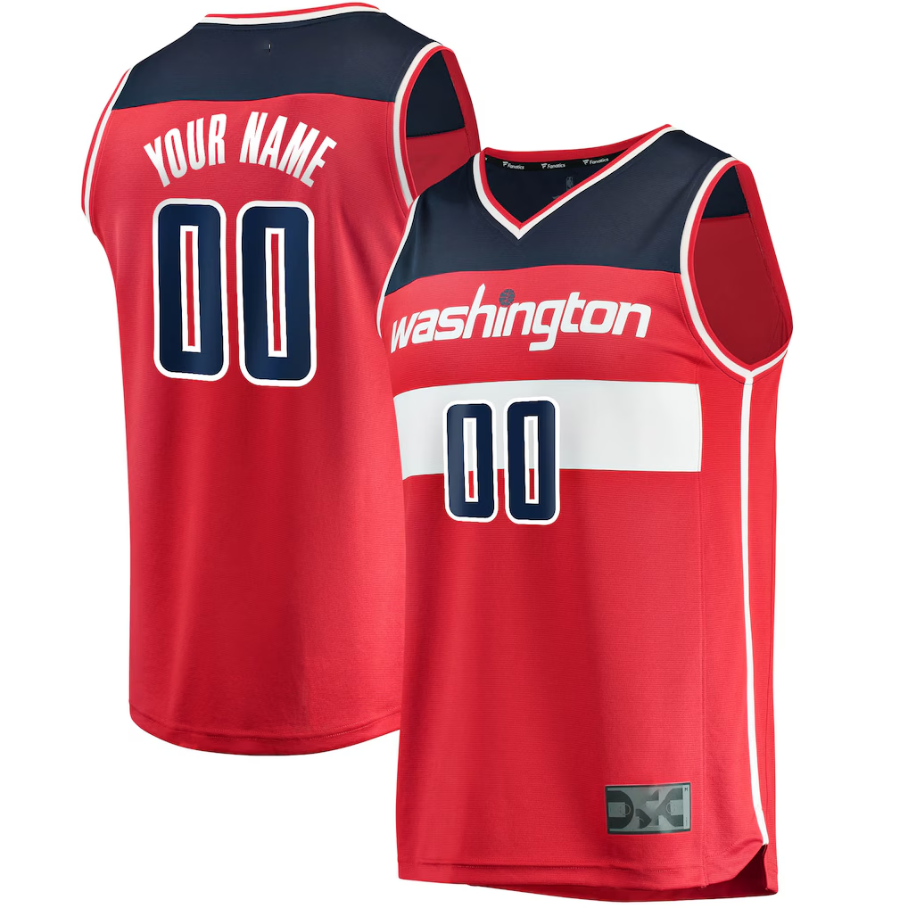 STECN Custom W.Wizards Red Fast Break Replica Jerseys - Icon Edition