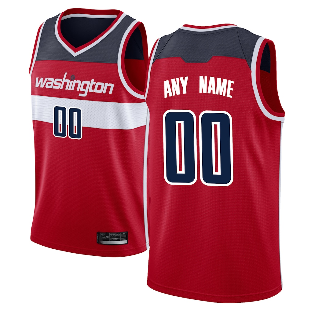 STECN Custom W.Wizards Red Swingman Jerseys - Icon Edition
