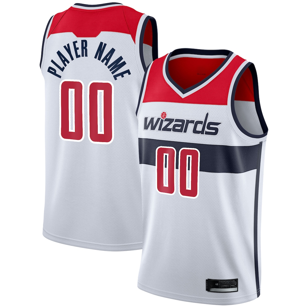 STECN Custom W.Wizards White 2020-21 Swingman Jerseys - Association Edition