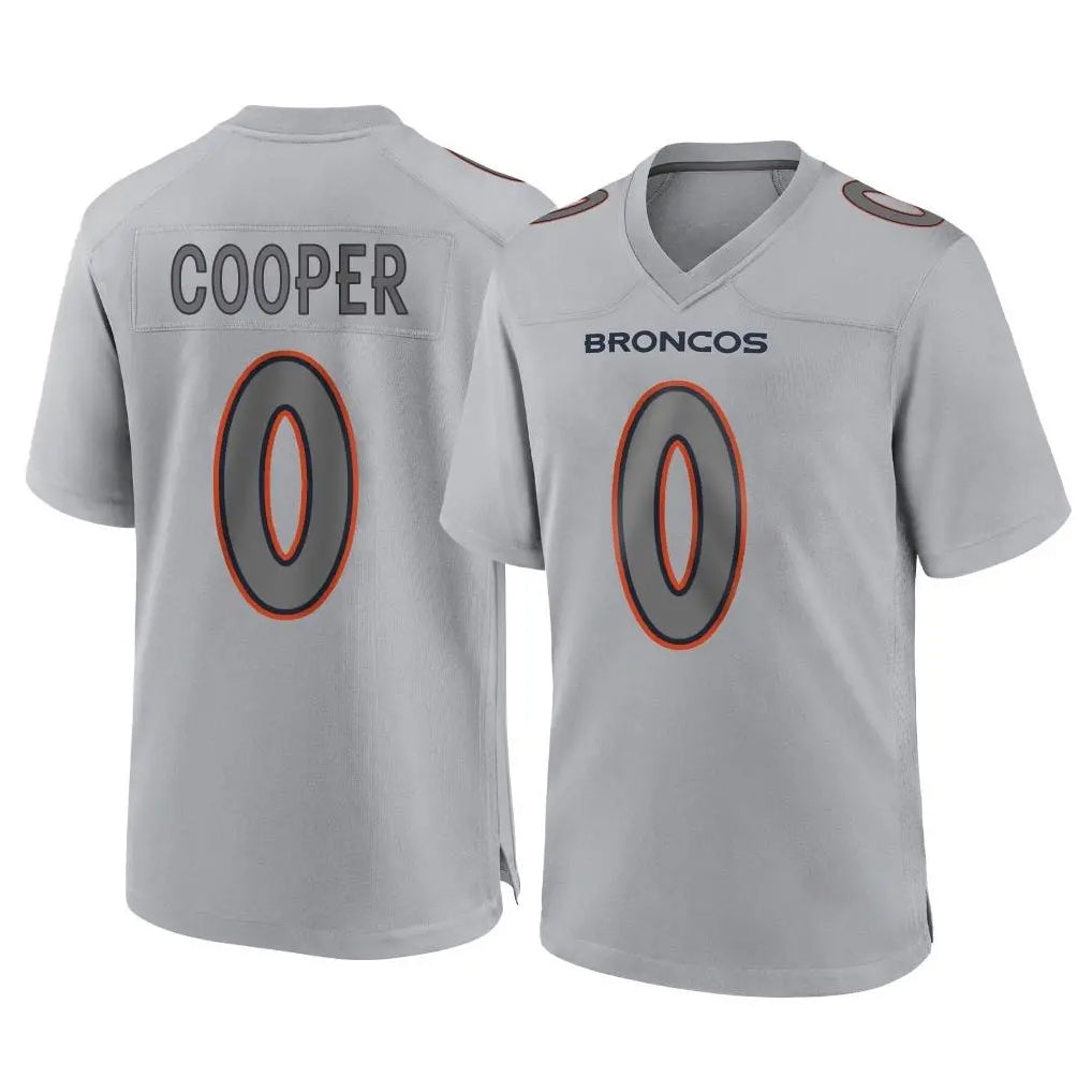 STECN D.Broncos #0 Jonathon Cooper Player Gray Atmosphere Fashion Limited Game Stitched Jerseys