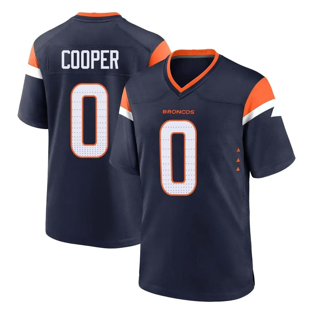 STECN D.Broncos #0 Jonathon Cooper Player Navy Home Game Stitched Jerseys