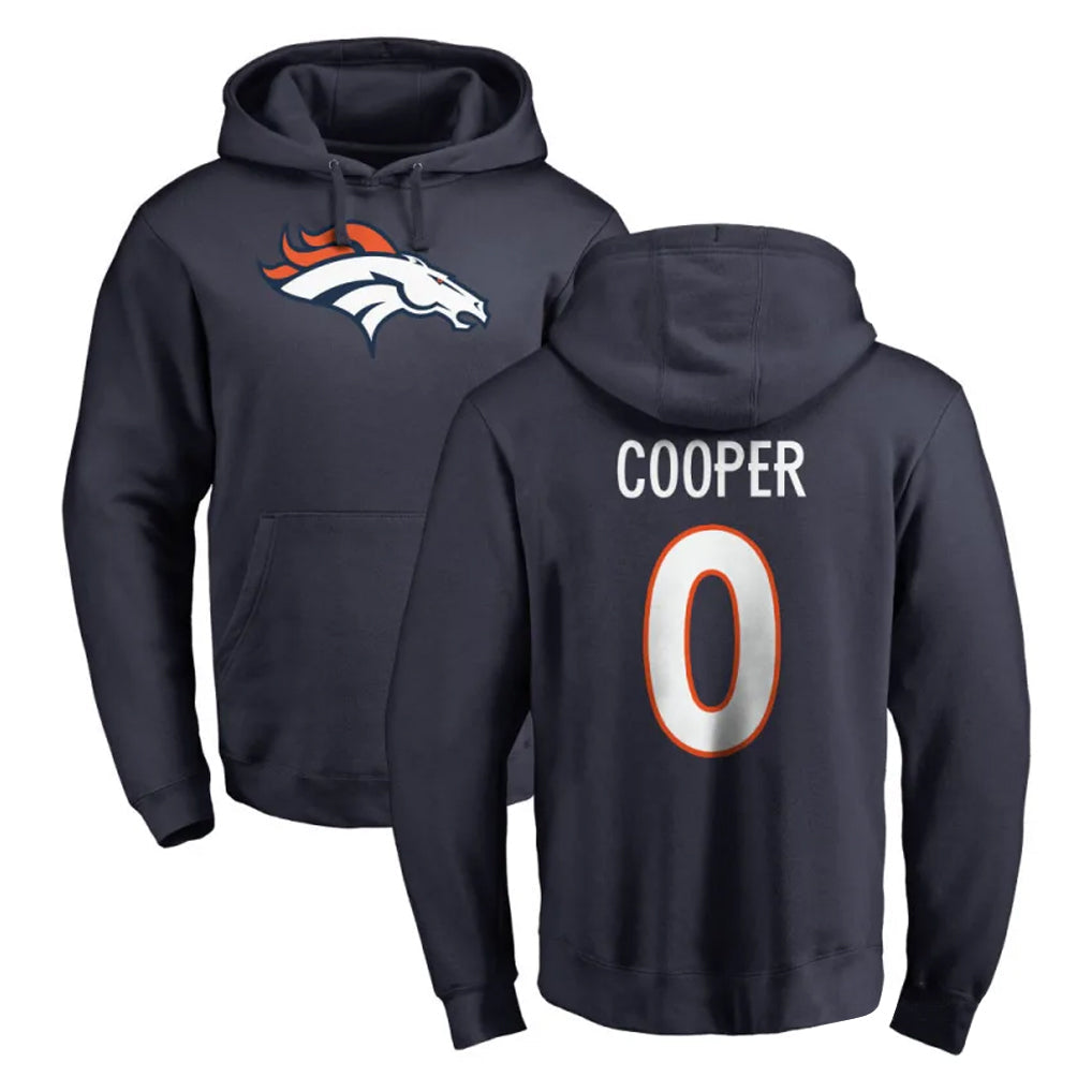 STECN D.Broncos #0 Jonathon Cooper Player Navy Pullover Hoodie Limited Stitched Jerseys