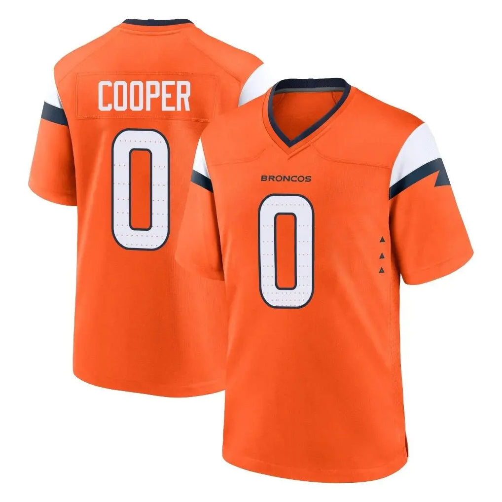 STECN D.Broncos #0 Jonathon Cooper Player Orange Home Game Stitched Jerseys