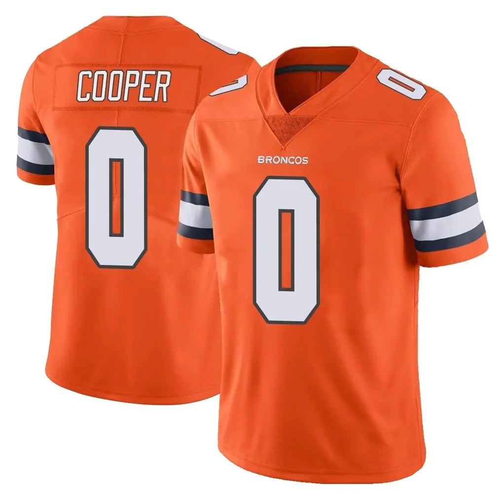 STECN D.Broncos #0 Jonathon Cooper Player Orange Vapor Untouchable Limited Home Game Stitched Jerseys