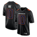 STECN D.Broncos #10 Bo Nix Player Carbon Black Fashion Limited Game Stitched Jerseys