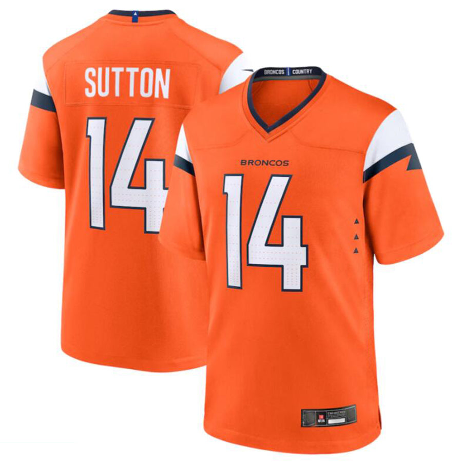 STECN D.Broncos #14 Courtland Sutton Orange Game Jersey American Stitched  Jerseys