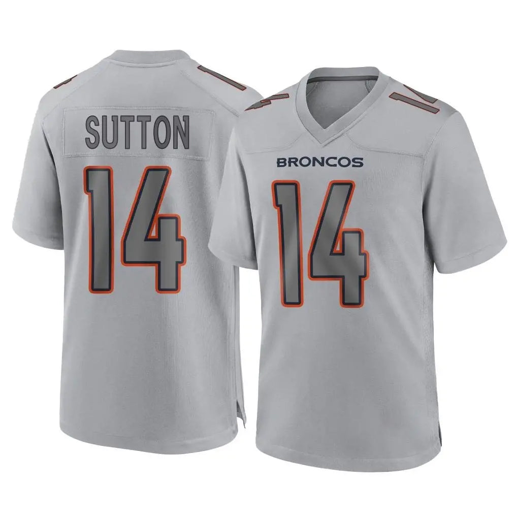 STECN D.Broncos #14 Courtland Sutton Player Gray Atmosphere Fashion Limited Game Stitched Jerseys