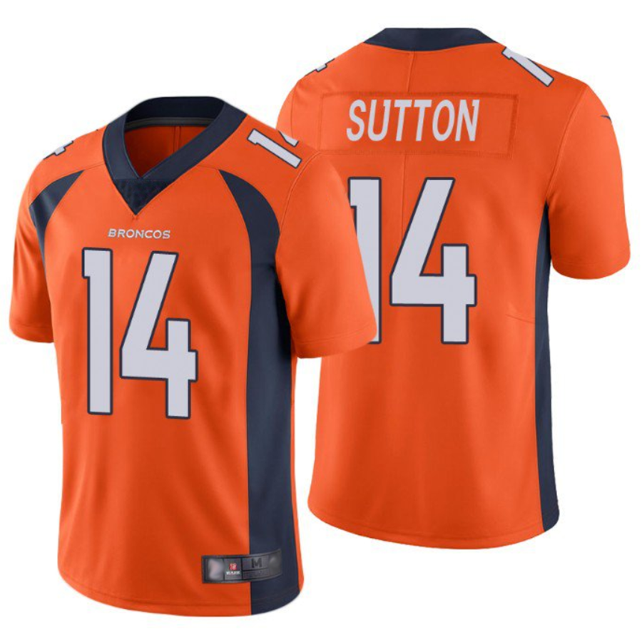 STECN D.Broncos #14 Courtland Sutton Player Orange Limited Stitched Jerseys