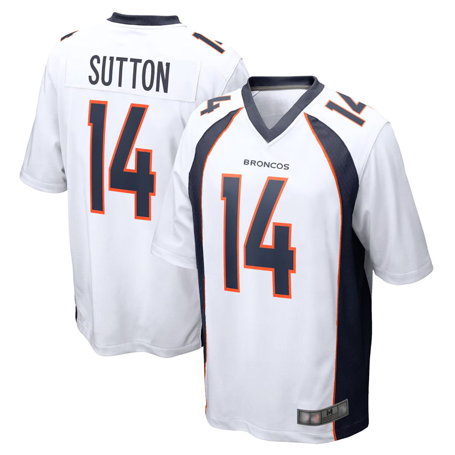 STECN D.Broncos #14 Courtland Sutton Player White Game Stitched Jerseys