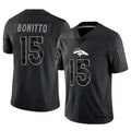 STECN D.Broncos #15 Nik Bonitto Player Black RFLCTV Limited Stitched Jerseys