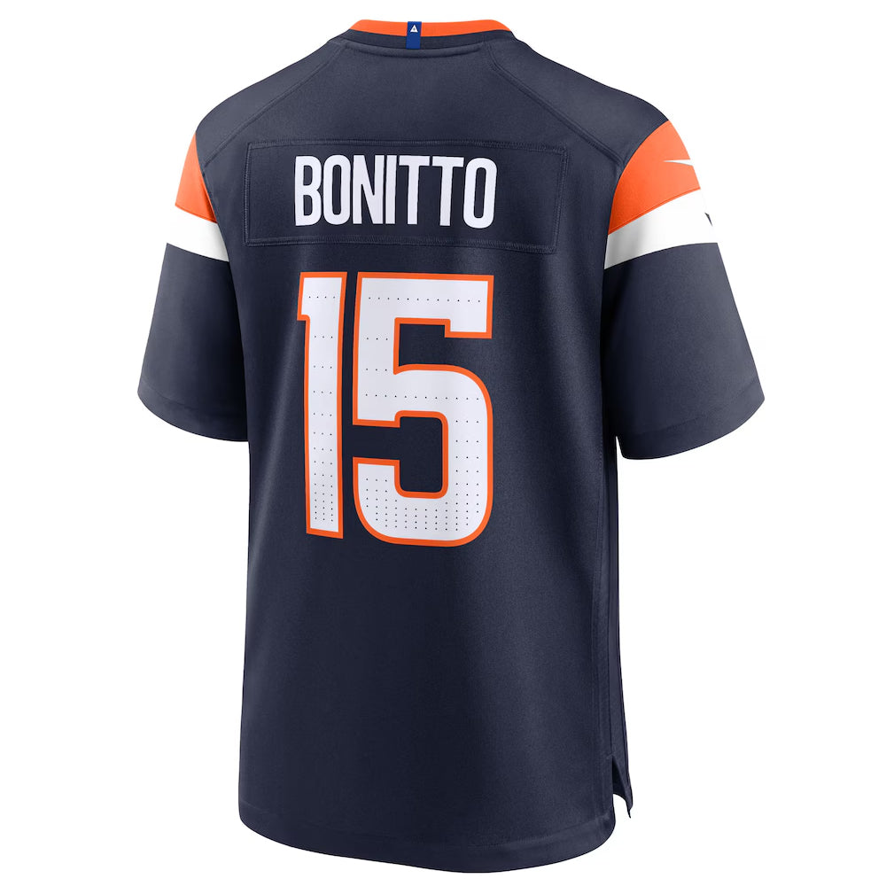 STECN D.Broncos #15 Nik Bonitto Player Navy Home Game Stitched Jerseys