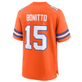 STECN D.Broncos #15 Nik Bonitto Player Orange Collection Throwback Game Stitched Jerseys