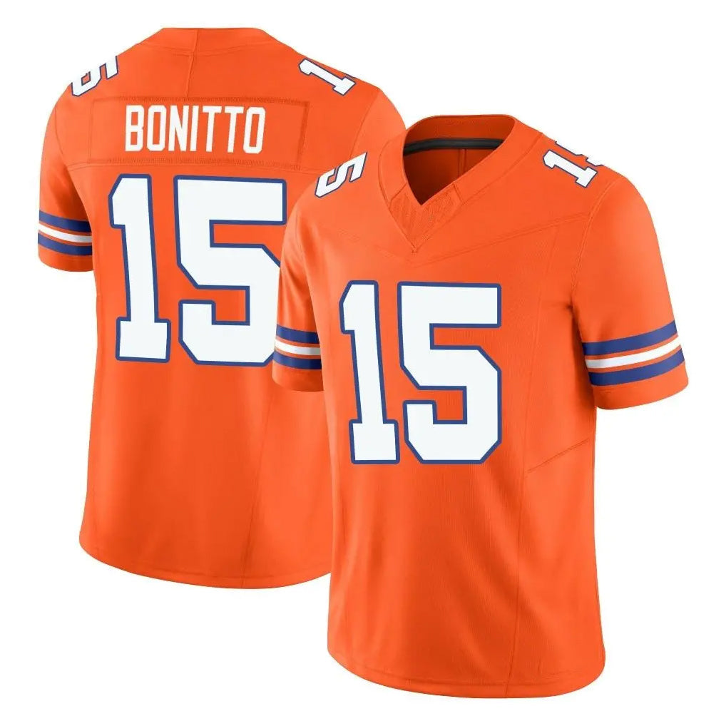 STECN D.Broncos #15 Nik Bonitto Player Orange Limited Alternate Vapor F.U.S.E. Throwback Game Stitched Jerseys