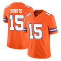 STECN D.Broncos #15 Nik Bonitto Player Orange Limited Alternate Vapor F.U.S.E. Throwback Game Stitched Jerseys