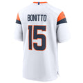 STECN D.Broncos #15 Nik Bonitto Player White Home Game Stitched Jerseys