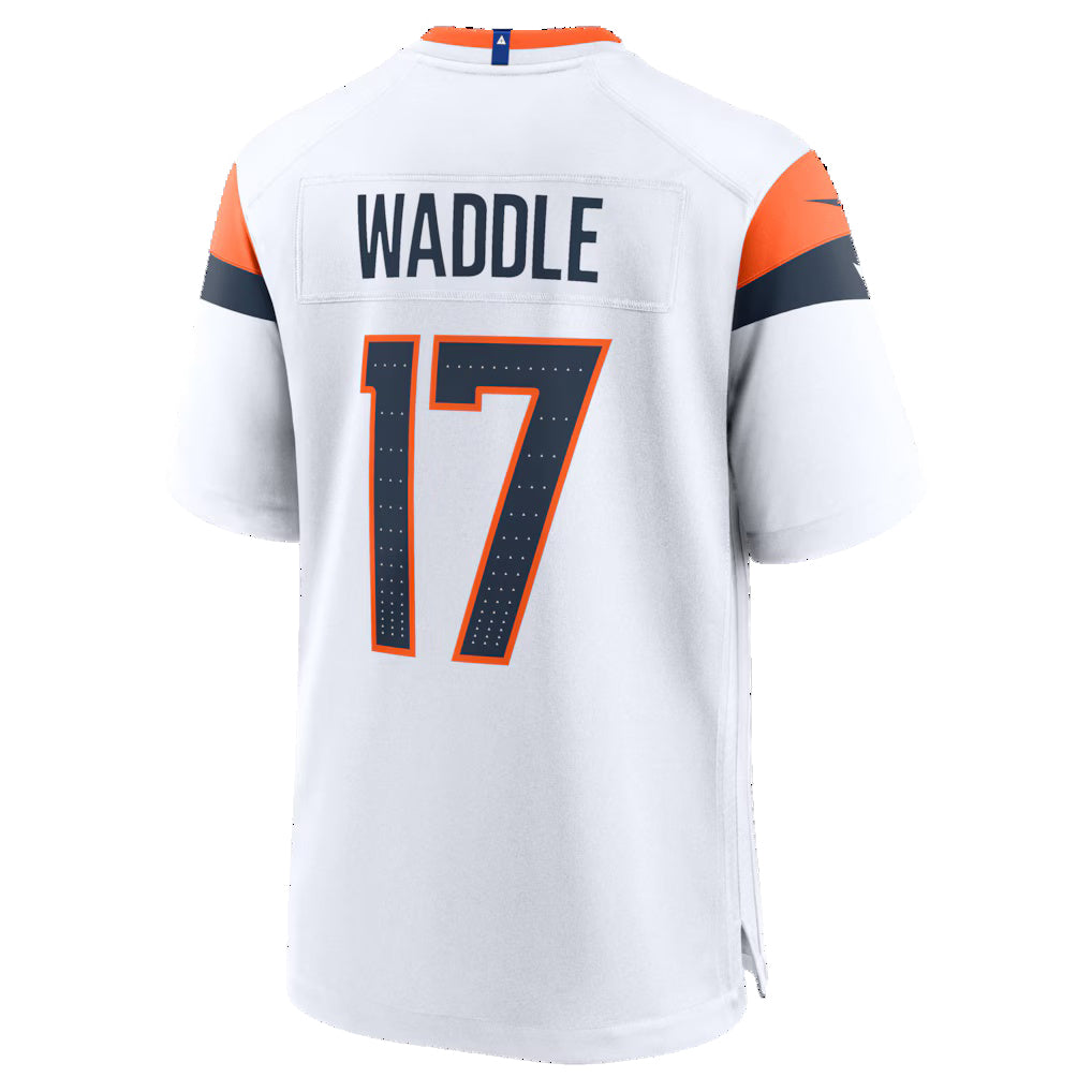 STECN D.Broncos #17 Jaylen Waddle White Game Stitched Jerseys