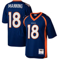STECN D.Broncos #18 Peyton Manning Player Mitchell & Ness Navy Legacy Replica Stitched  Jerseys