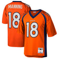 STECN D.Broncos #18 Peyton Manning Player Mitchell & Ness Orange Legacy Replica Stitched Jerseys