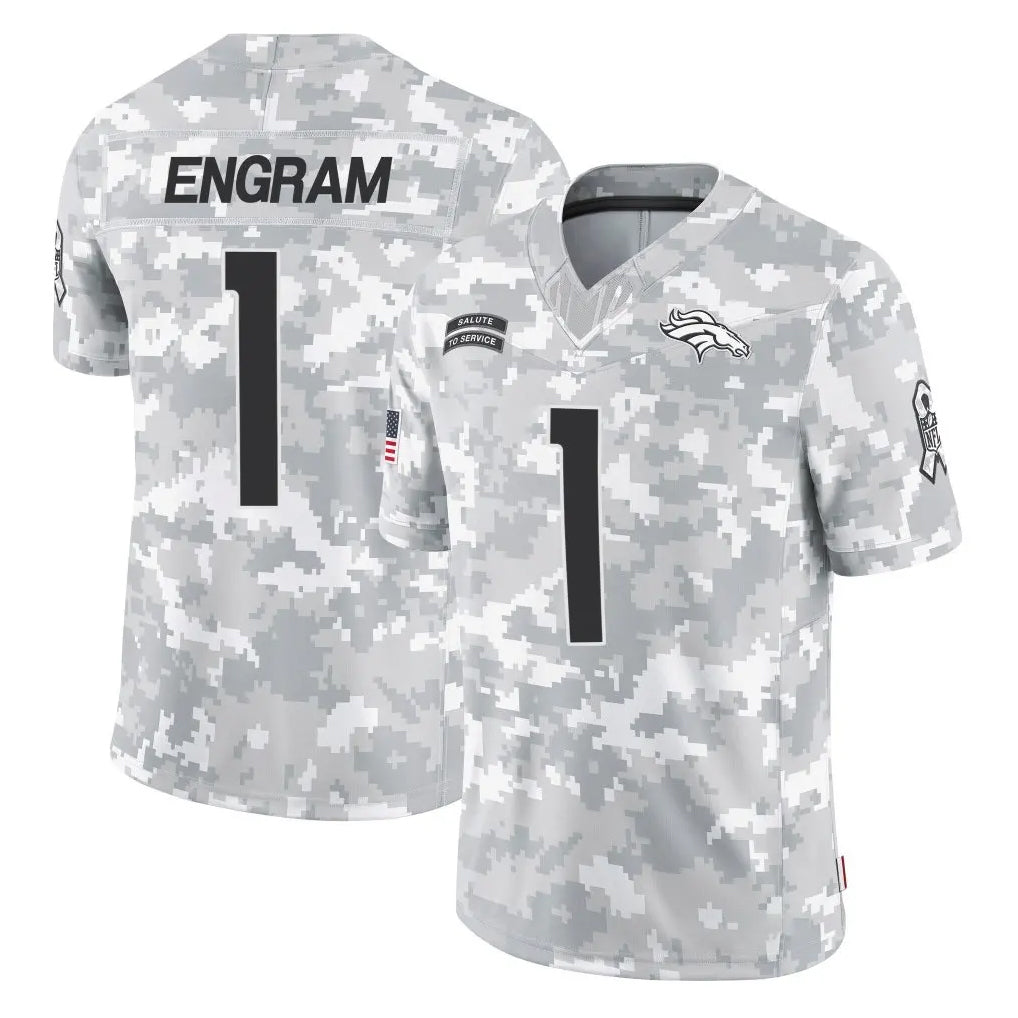 STECN D.Broncos #1 Evan Engram Player Arctic Camo Salute To Service Limited Stitched Jerseys