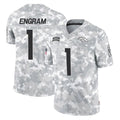 STECN D.Broncos #1 Evan Engram Player Arctic Camo Salute To Service Limited Stitched Jerseys